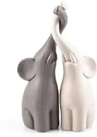 figurka-slon-zakochane-slonie-2-szt-szara-dekoracja-na-prezent-255-cm
