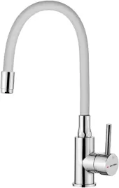 bateria-kuchenna-z-elastyczna-wylewka-biala-1-otwor-chrom