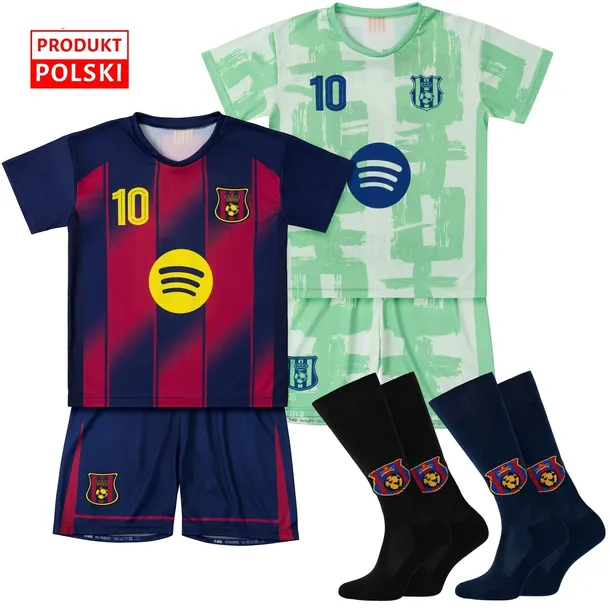 Stroje piłkarskie LAMINE YAMAL + getry rozm. 110