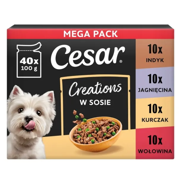 CESAR 40x100g Creations Mix Karma mokra dla psa