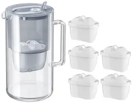 dzbanek-filtrujacy-aquaphor-glass-25l-szklany-szary-5-filtrow