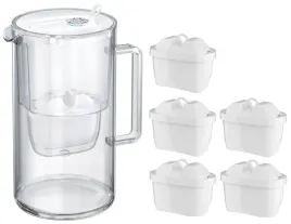 dzbanek-filtrujacy-aquaphor-glass-25l-szklany-bialy-5-filtrow