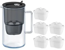 dzbanek-filtrujacy-aquaphor-glass-25l-szklany-czarny-5-filtrow