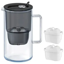 dzbanek-filtrujacy-aquaphor-glass-25l-szklany-czarny-2-filtry