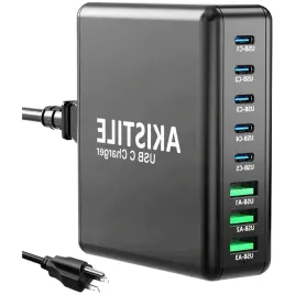 ladowarka-gan-akistile-300w-8-portow-5xusb-c-3xusb-a-szybkie-ladowanie