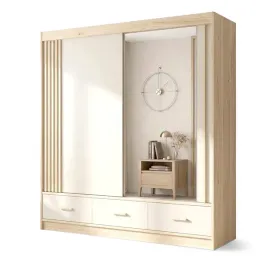 szafa-przesuwna-200-cm-z-lustrem-i-3-szufladami-dab-riva