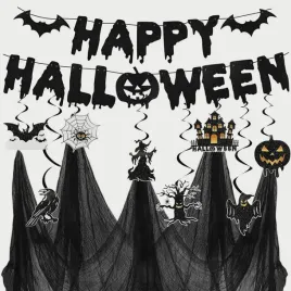 dekoracje-halloween-baner-spirale-czarna-gaza-215x152-m-zestaw
