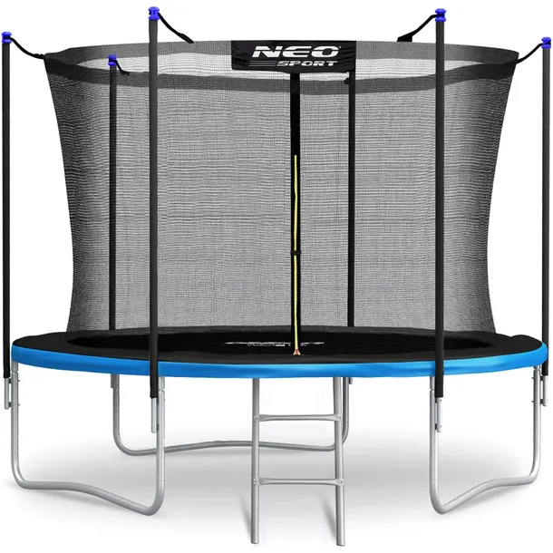 TRAMPOLINA OGRODOWA DLA DZIECI 312cm 10ft + DRABINKA SIATKA WEWNĘTRZNA