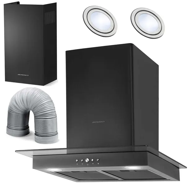 OKAP KUCHENNY 60cm KOMINOWY LED BT-217 BERDSEN