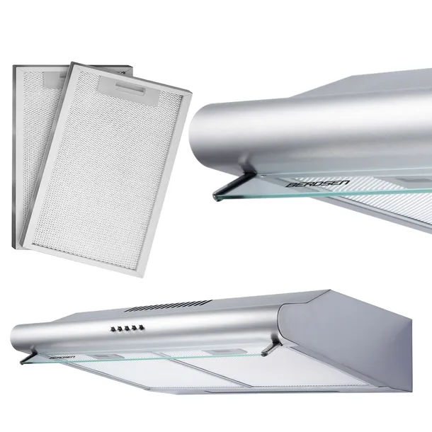 Okap kuchenny podszafkowy pochłaniacz 50 cm Berdsen BE-10-A INOX