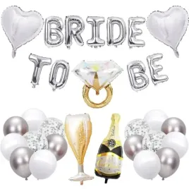 balony-dekoracyjne-srebrne-na-wieczor-panienski-zestaw-dekoracji-bride