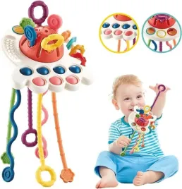sensoryczna-osmiornica-zrecznosciowa-montessori-przeciagane-linki