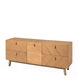 komoda-massa-158-cm-dab-naturalny-4-szuflady-2-drzwi-nowoczesna