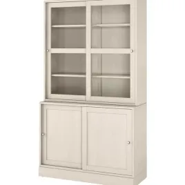 ikea-havsta-witryna-szklana-przesuwana-szarobezowa-121x47x212-cm