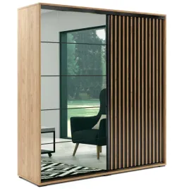 szafa-przesuwna-200-cm-lima-z-lamelami-i-lustrem-czarna
