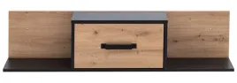 polka-wiszaca-stone-ii-1d-dab-artisan-czarny-mat-loftowa