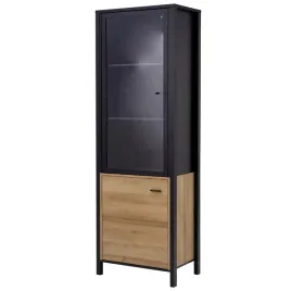 waska-witryna-industrialna-do-salonu-czarny-dab-loft