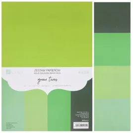 blok-papierow-ozdobnych-zielonych-scrapbooking-a4-dpcraft-220-g-20-k-green