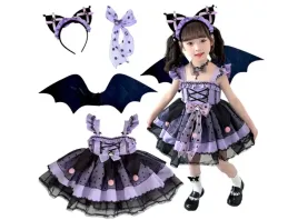 stroj-przebranie-sanrio-kuromi-kitty-sukienka-skrzydelka-100-110