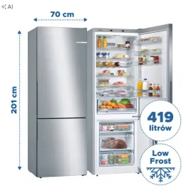 lodowka-bosch-kge49aica-201cm-38-db-komora-swiezosci-stal-szczotkowana