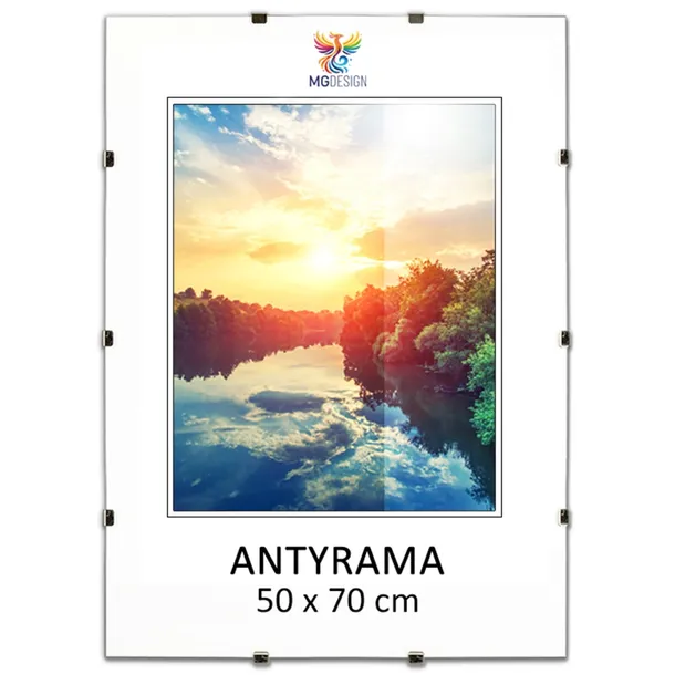 Antyrama plexi w rozmiarze 50x70 cm B2