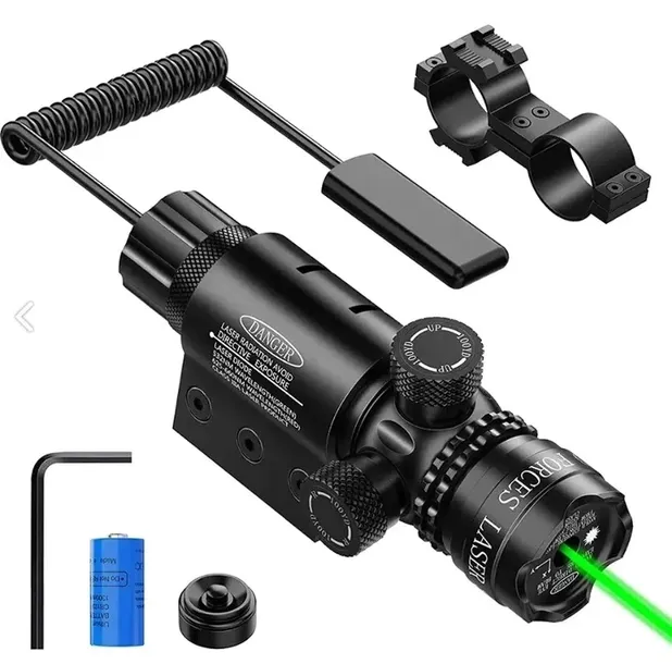 Celownik laserowy laser wskaźnik wiatrówki ASG zestaw Zielony szyna