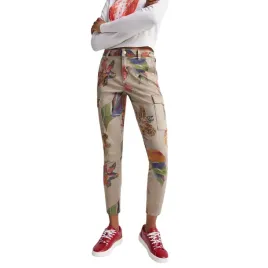 spodnie-damskie-desigual-tropi-brazowe-w-kwiaty