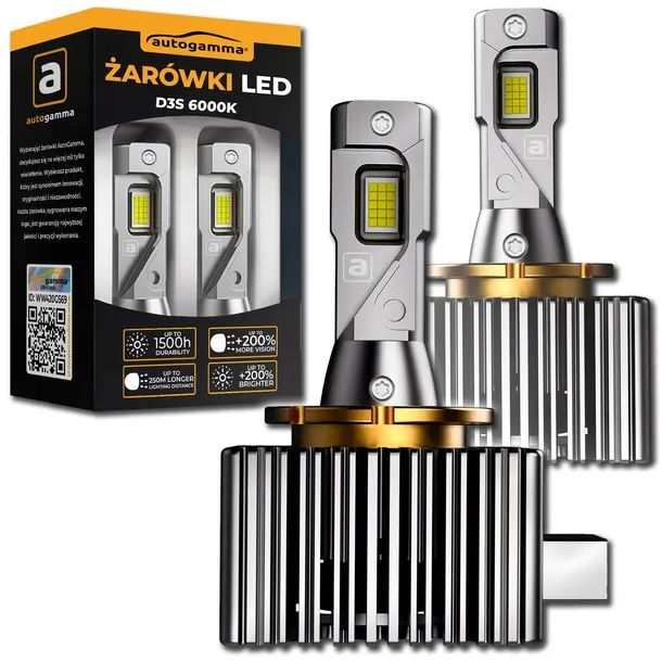 Żarówki LED D3S D3R Canbus Mocne 160W 25000LM 6000K 2 szt.