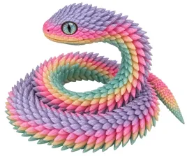 figurka-smok-waz-z-luskami-3d-fantasy-kolorowa-dekoracja-teczowy-60-cm
