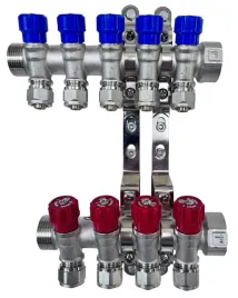 x-home-rozdzielacz-pex-1-x-16-mm-5-obwody-wody-zimnej-4-obwody-cieplej