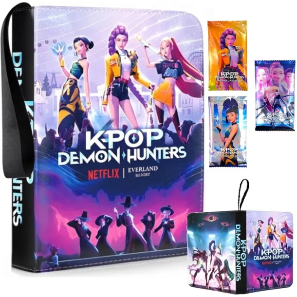 ALBUM NA KARTY K-POP DEMON HUNTERS 104 KARTY DUŻY SEGREGATOR KLASER NA 400 KART KPOP RUMI MIRA ZOEY