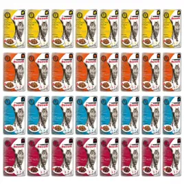 super-benek-fileciki-w-sosie-karma-mokra-dla-kota-mix-smakow-32x85g