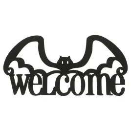 czarny-napis-welcome-z-nietoperzem-halloween-sklejka-nietoperz