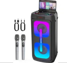 zestaw-do-karaoke-k68-glosnik-z-2-mikrofonami-bluetooth-czarny