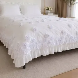 posciel-biala-200x220-cm-roze-3d-z-falbana-2-poszewki-70x55-cm-elegancka