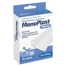 monoplast-plaster-z-opatrunkiem-tkaninowy-bialy-1-m-x-8-cm-1-sztuka