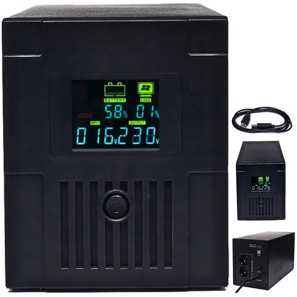 ZASILANIE UPS AWARYJNE PIECA POMPY KOMPUTERA AKUMULATOR ZASILACZ LCD 1200W