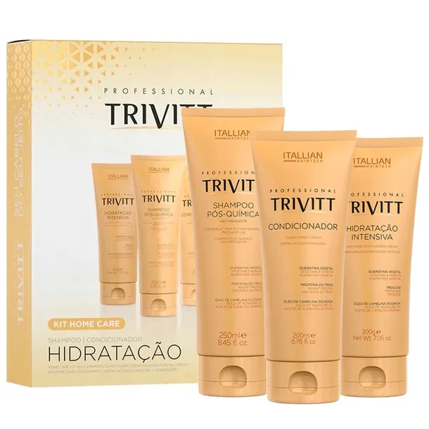 TRIVITT HOME CARE ZESTAW DO WŁOSÓW SZAMPON 250ML MASKA 200G ODŻYWKA 200ML