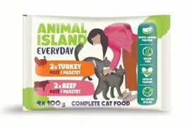 animal-island-saszetki-dla-kota-everyday-4pak-4x100g-2x-wolowina-2x-indyk