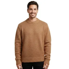 sweter-meski-zara-klasyczny-pomaranczowy