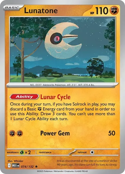 Lunatone (MEG 074/188) Holo Mega Evolution