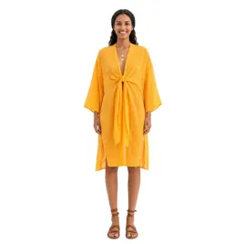 narzutka-damska-zara-plazowa-zolta-kimono-wiazana-r-s-m
