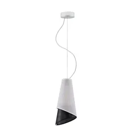 lampa-sufitowa-wiszaca-zyrandol-led-e27-bialo-czarny-abazur-stozkowy-modna