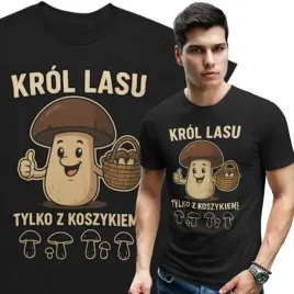 koszulka-meska-dla-grzybiarza-nadruk-grzyby-las-hobby-prezent