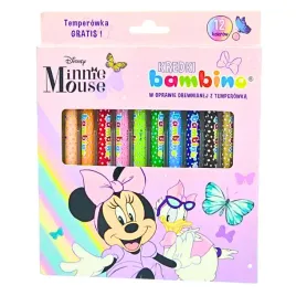 disney-myszka-minnie-kredki-bambino-drewniane-12-kolorow-temperowka