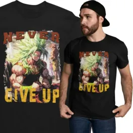 meska-koszulka-dragon-ball-z-broly-never-give-up-anime-manga-silownia