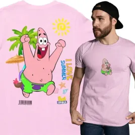 meska-koszulka-casual-na-lato-spongebob-i-love-summer-patryk-rozgwiazda
