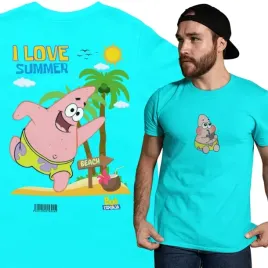meska-koszulka-casual-na-lato-spongebob-i-love-summer-patryk-rozgwiazda