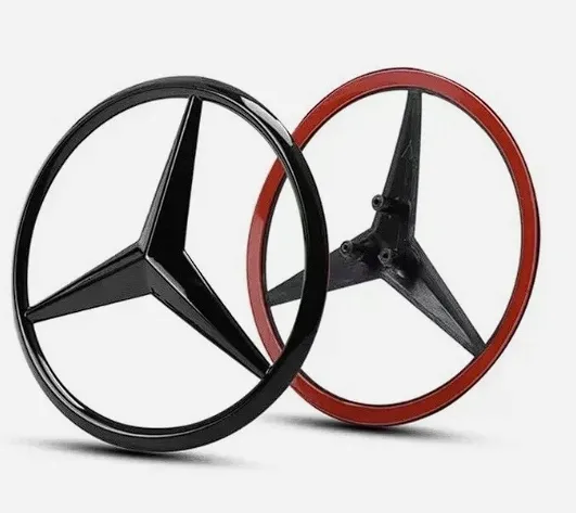 Emblemat znaczek logo gwiazda tył na klapę Mercedes 90 mm CZARNY POŁYSK