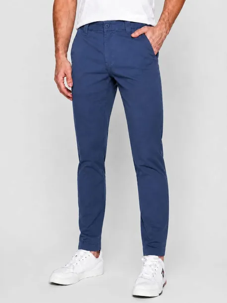 Tommy Hilfiger spodnie męskie chinosy Slim Fit niebieskie bawełna elastyczna MW0MW40262 r. 32